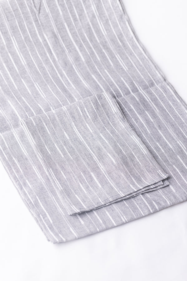 Grey Striped Table Runner