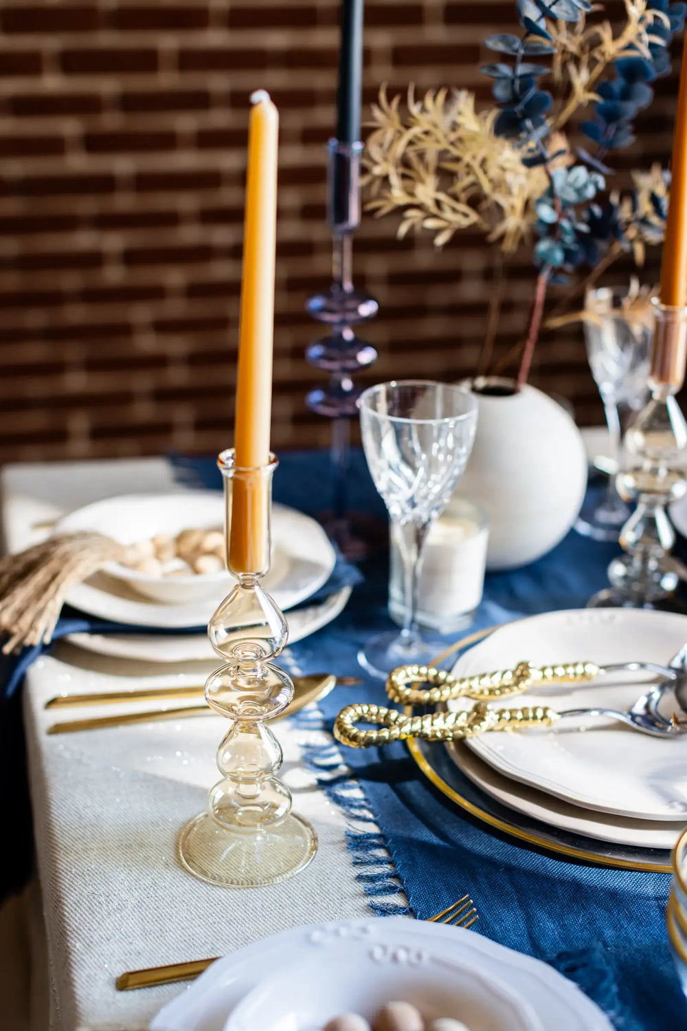 Set of 3 Colored Candle Sticks