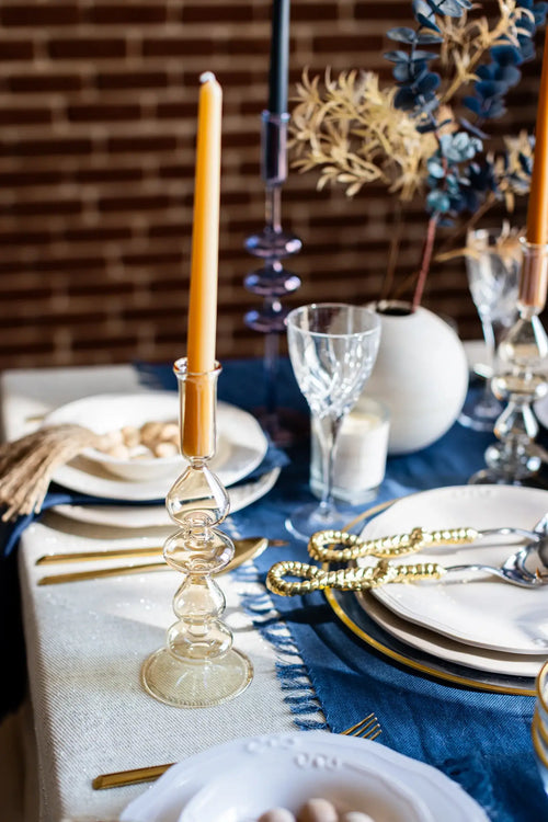 Set of 3 Colored Candle Sticks