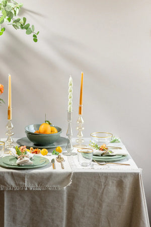 Linen Beige Table Cloth - Carina Home