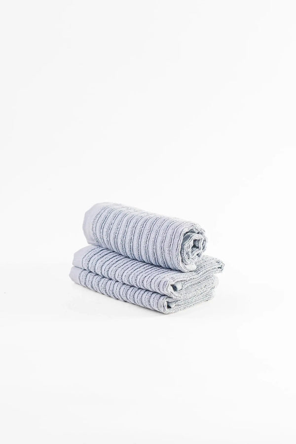 Ribbed Guest Towels (Pack of 3) - Carina Home