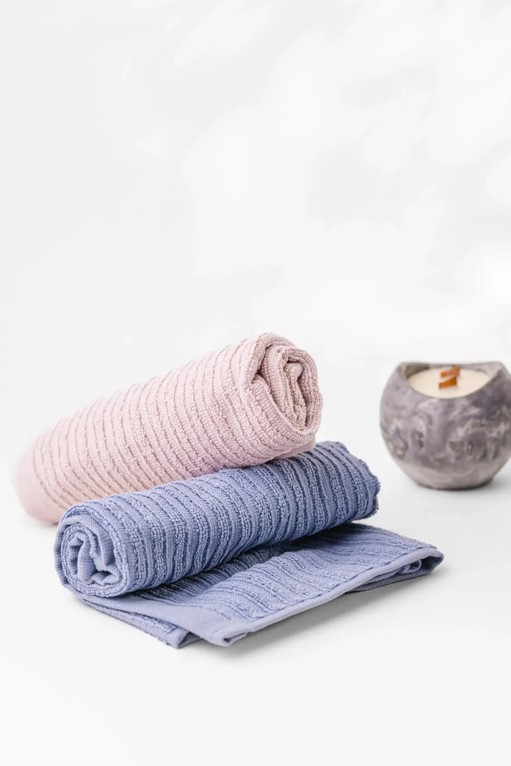 Ribbed Guest Towels (Pack of 3) - Carina Home