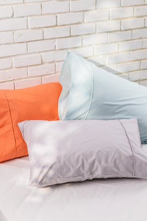 Percale Pillowcase with Pipping (TC200) - Carina Home