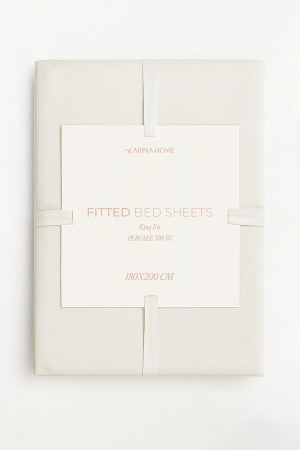 Percale Fitted King Bedsheet (TC300)