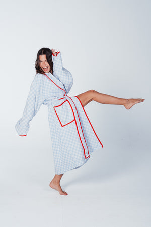 Checkered Bath Robe