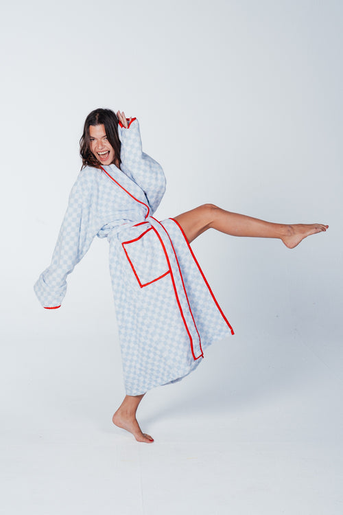 Checkered Bath Robe
