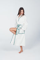 Contrast-Piped Bath Robe