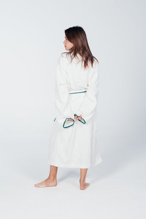 Contrast-Piped Bath Robe