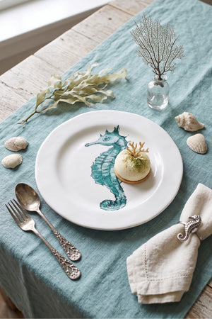 Melamine Seahorse  Plate (23cm)