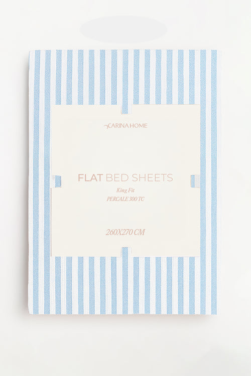 Percale Flat King Bedsheet (TC300)