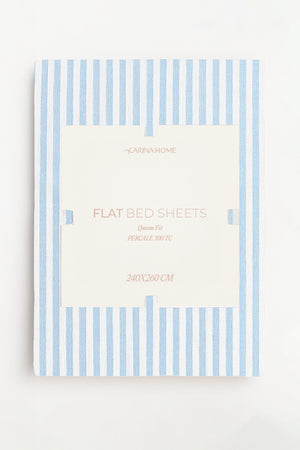 Percale Flat Queen Bedsheet (TC300)