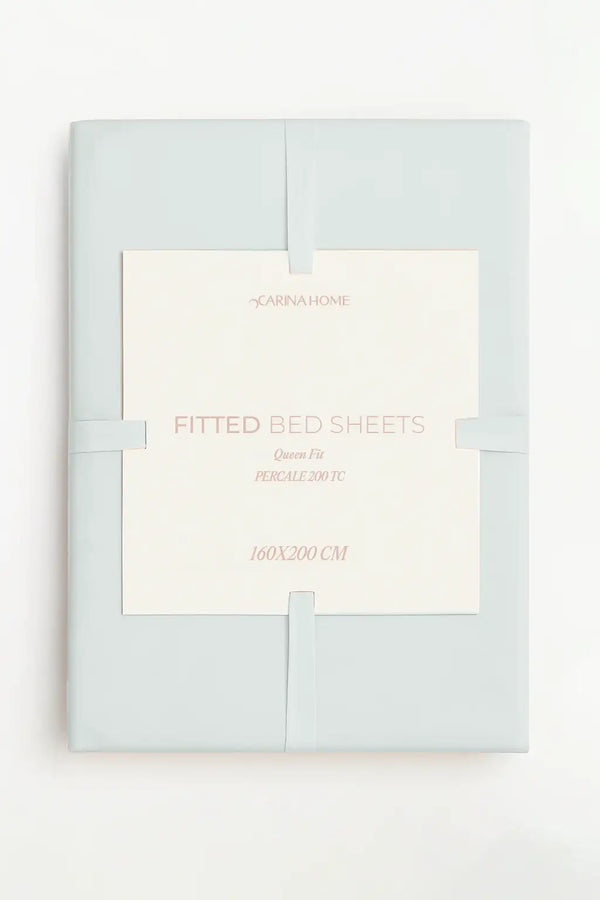 Percale Fitted Queen Bedsheet (TC200) - Carina Home