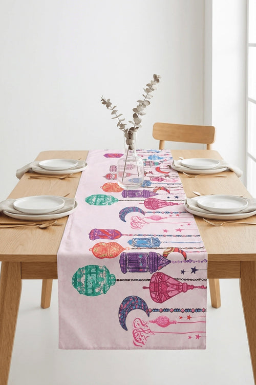 Lantern-Print Table Runner