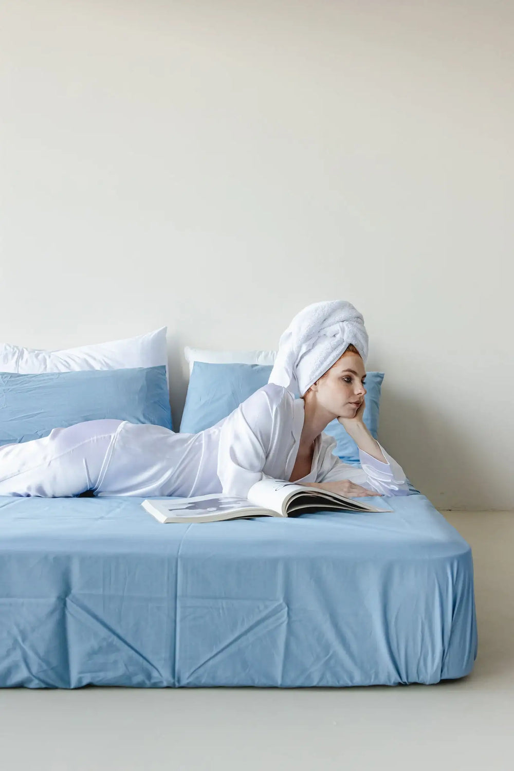 Percale Pillowcase with Pipping (TC200) - Carina Home