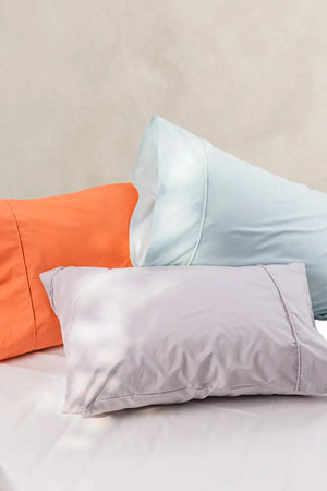 Percale Pillowcase with Pipping (TC200) - Carina Home