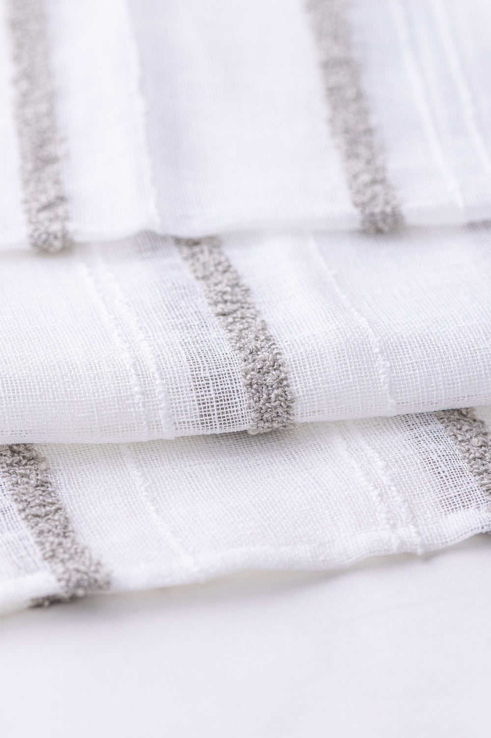 Tufted Grey Table Runner