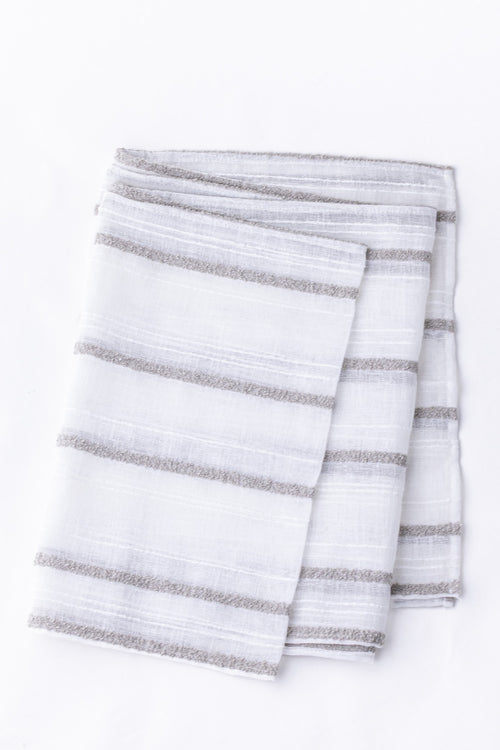 Tufted Grey Table Runner