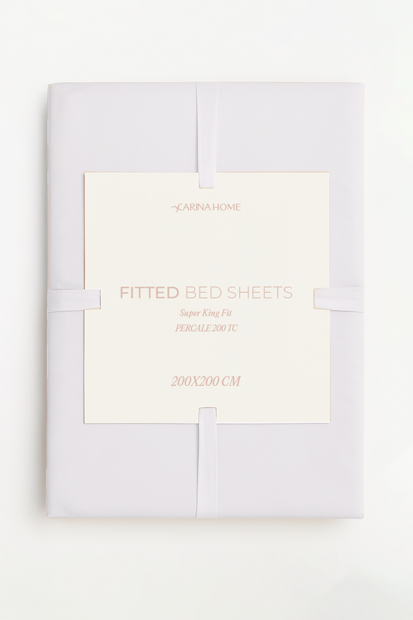 Percale Fitted Super King Bedsheet (TC200)