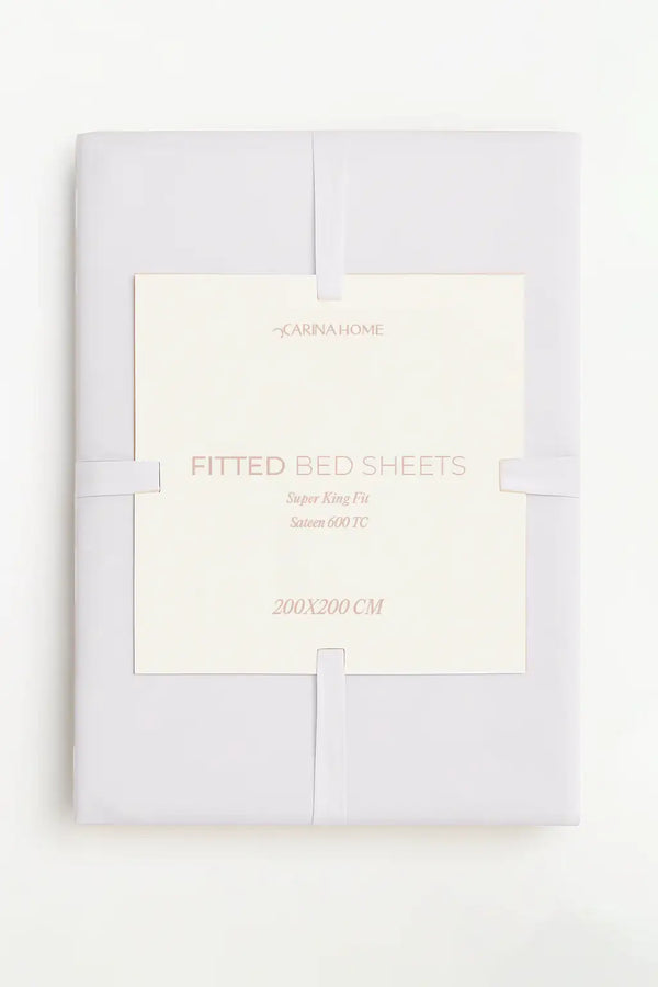 Sateen Fitted Super King Bedsheet (TC600)