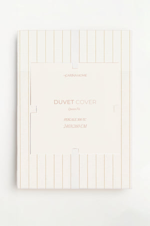 Percale King Striped Duvet Cover (TC300)