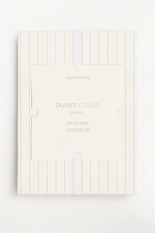 Percale King Striped Duvet Cover (TC300)